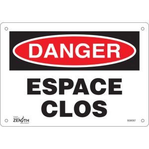 "Espace Clos" Sign