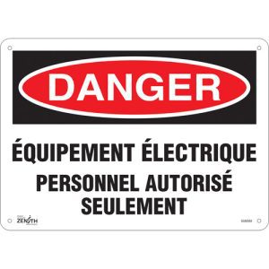 "Équipement Électrique" Sign