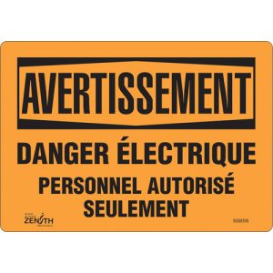 "Danger Électrique" Sign
