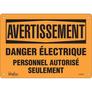 "Danger Électrique" Sign
