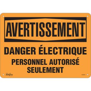 "Danger Électrique" Sign