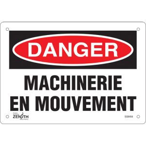 "Machinerie en Mouvement" Sign