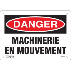 "Machinerie en Mouvement" Sign