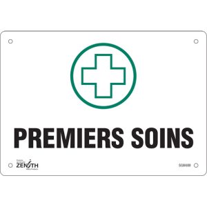 "Premiers Soins" Sign