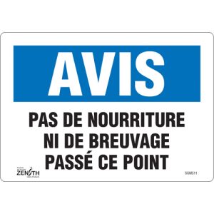 "Pas de Nourriture" Sign