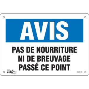 "Pas de Nourriture" Sign