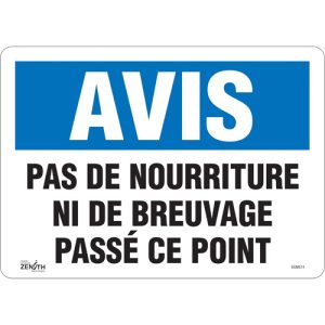 "Pas de Nourriture" Sign