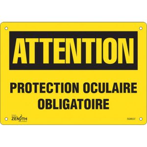 "Protection Oculaire Obligatoire" Sign