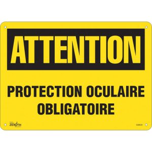 "Protection Oculaire Obligatoire" Sign