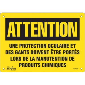 "Protection Oculaire" Sign