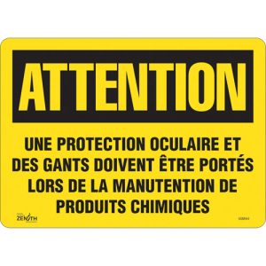 "Protection Oculaire" Sign
