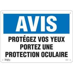 "Protégez vos Yeux" Sign