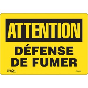 "Défense De Fumer" Sign