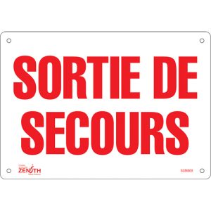 "Sortie De Secours" Sign
