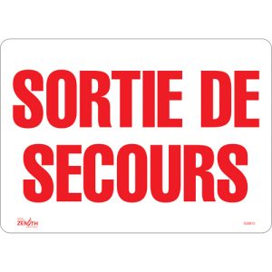 "Sortie De Secours" Sign