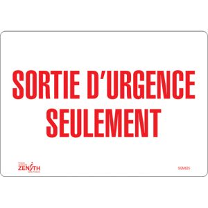 "Sortie D'Urgence" Sign