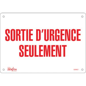 "Sortie D'Urgence" Sign