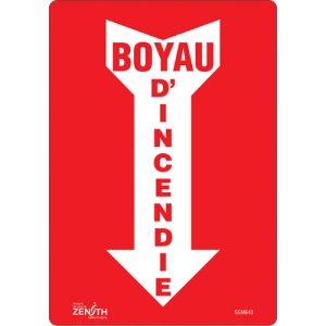 "Boyau D'Incendie" Arrow Sign