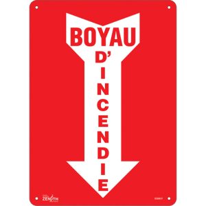"Boyau D'Incendie" Arrow Sign