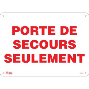 "Porte De Secours" Sign