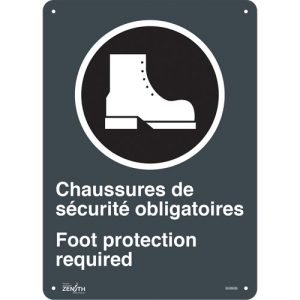 "Chaussures de Sécurité / Foot Protection" CSA Safety Sign