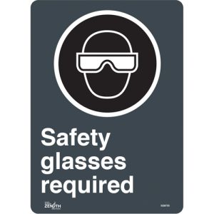 "Safety Glasses Required" Sign