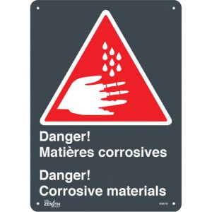 "Matières Corrosives/Corrosive Materials" Sign