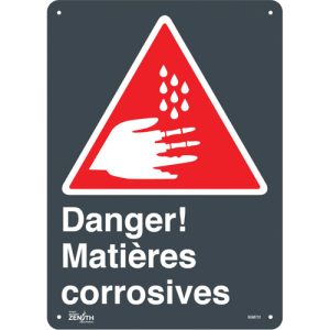 "Matières Corrosives" Sign