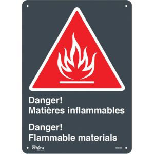 "Matières Inflammables/Flammable Materials" Sign