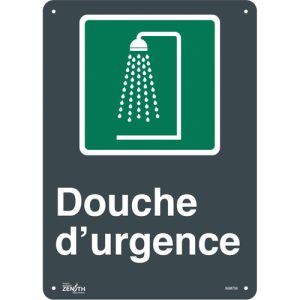 "Douche D'Urgence" Sign