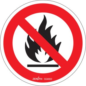 No Open Flames CSA Safety Sign