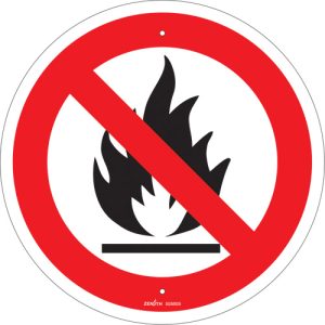 No Open Flames CSA Safety Sign