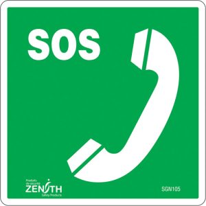 Emergency Telephone CSA Safety Sign
