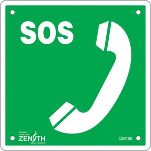 Emergency Telephone CSA Safety Sign