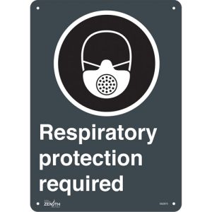 "Respiratory Protection Required" CSA Safety Sign