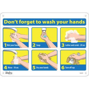 "Don't Forget to Wash Your Hands" Pictogram Sign