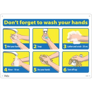 "Don't Forget to Wash Your Hands" Pictogram Sign