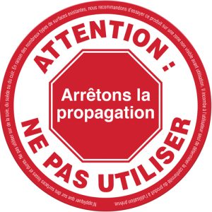 "Attention: Ne pas utiliser" Label